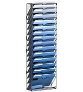 DALTACK Wall File Holder 16 Tier Hanging Wall File Organizer, for Papers Mails Folders Clipboard ...