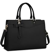 Laptop Bag for Women 15.6 Inch Waterproof Leather Tote Bag Lightweight Business Office Work Bag B...