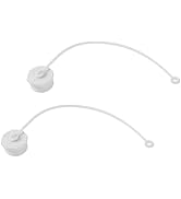 TonGass (2-Pack, White) Coupler Hose Plugs with Straps, Easy Twist 3/4" MPT Connectors Compatible...