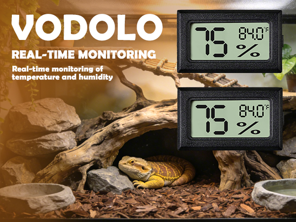 Reptile Thermometer and Humidity Gauge
