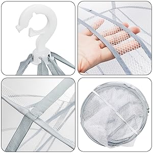 3 Pack 3-Tier Foldable Mesh Clothes Drying Rack