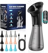 Ear Wax Removal with One-Piece Waste Tank, Powered Ear Wax Remover, IPX7, 5000mAh, 12 Tips, 3 Pre...