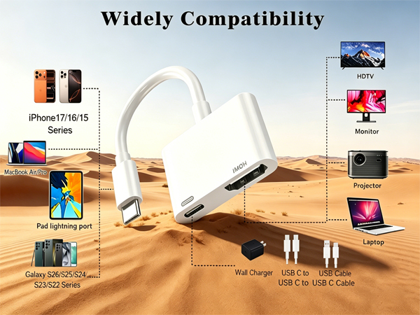 USB C to Hdmi Adapter for iPhone
