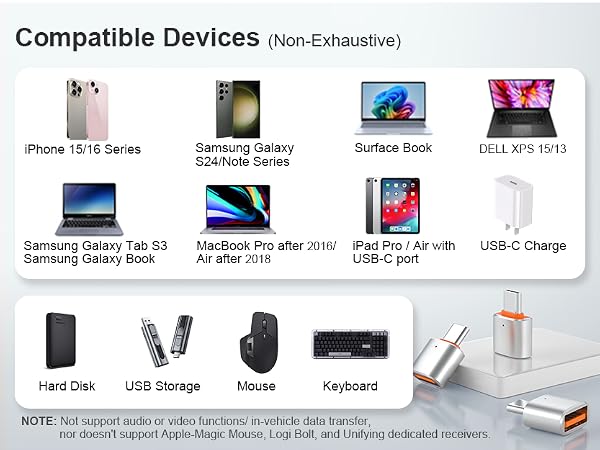 USB C to USB Adapter USB C Male to USB 3.0 Female OTG Adapter