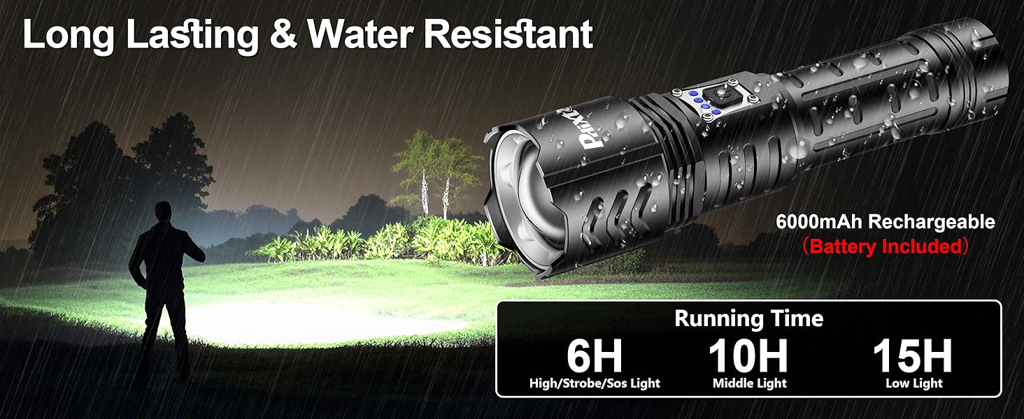 PA160 rechargeable flashlights high lumens