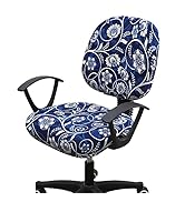 Smiry Stretch Printed Office Computer Chair Covers, Universal Washable Removable Desk Rotating Ch...