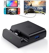 Switch Dock for Nintendo Switch/Switch OLED,NEWDERY Portable Nintendo Switch Dock Charging Statio...