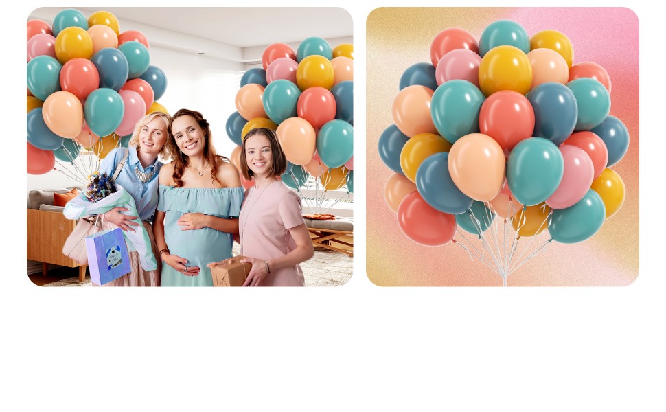 boho rainbow balloons