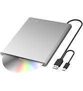 TYYWGD External DVD Drive for Mac & PC - Slot-in USB-C Super Drive CD/DVD Burner for MacBook Pro/...