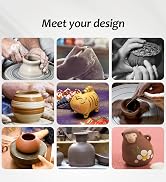 ISSEVE Pottery Clay Sculpting Tools 43Pcs Double Sided Ceramic Clay Carving Tool Set with Carryin...