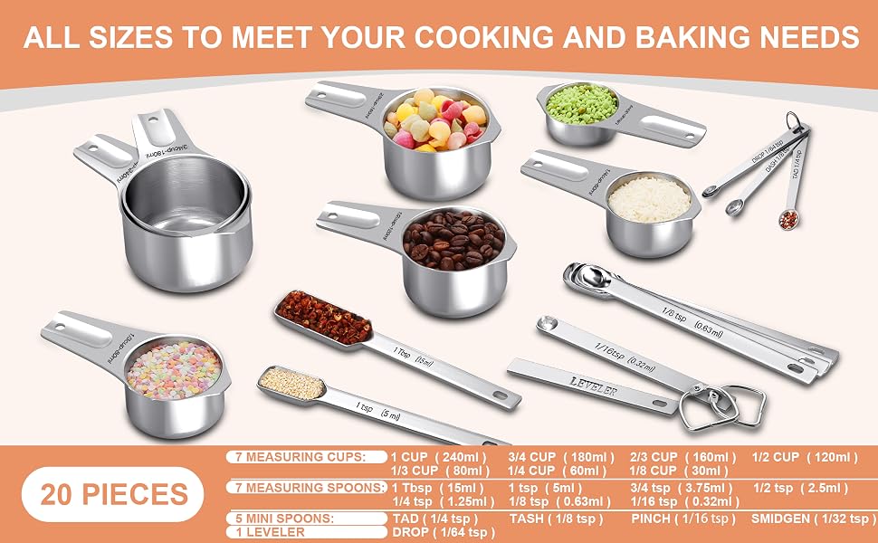 measuring cups and spoons