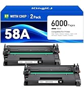 58A CF258A Toner Cartridge Black 2-Pack with Chip Compatible for HP 58A CF258A 58X CF258X Pro MFP...