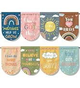 Nlicrst 8 Pcs Boho Classroom Curtains with Inspirational Words Rainbow Colorful Window Decor for ...