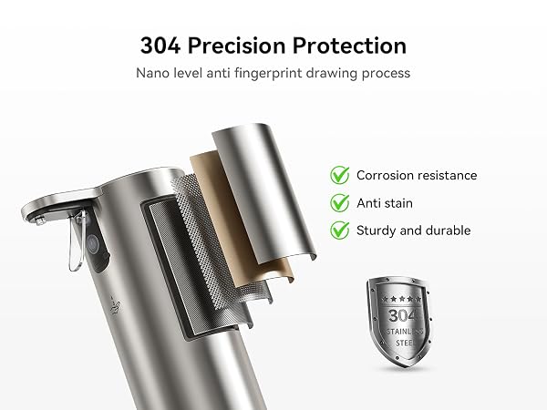 304 Precision Protection, Nano level anti fingerprint drawing process