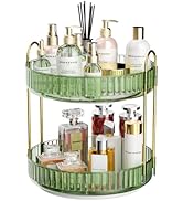 GTI 360° Rotating Makeup Organizer, 2 Tier Bathroom Counter Organizer,Large Capacity Perfume Cosm...