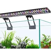 hygger Clip On Full Spectrum Aquarium LED Light, 42W Day-Night Dual Timer Sunrise-Day-Sunset-Moon...