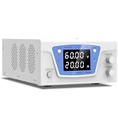 DC Power Supply Variable, 60V 20A 1200W Bench Power Supply with Encoder knob, High Power Adjustab...
