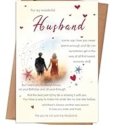 gerdiny Birthday Card Gifts for Husband from Wife,Husband Birthday Card, Husband Birthday Decorat...