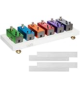 Augioth Small Guitar Pedal Board - 13.7"x5.5" aluminum mini pedalboard, lightweight (1.08 lbs), f...