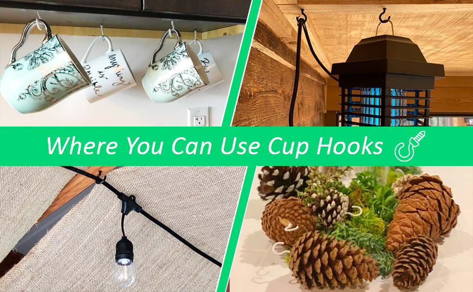 Great for hanging mugs, pots, cups, plants, hat, clothes etc in Parlor, Kitchen & Garden, Office