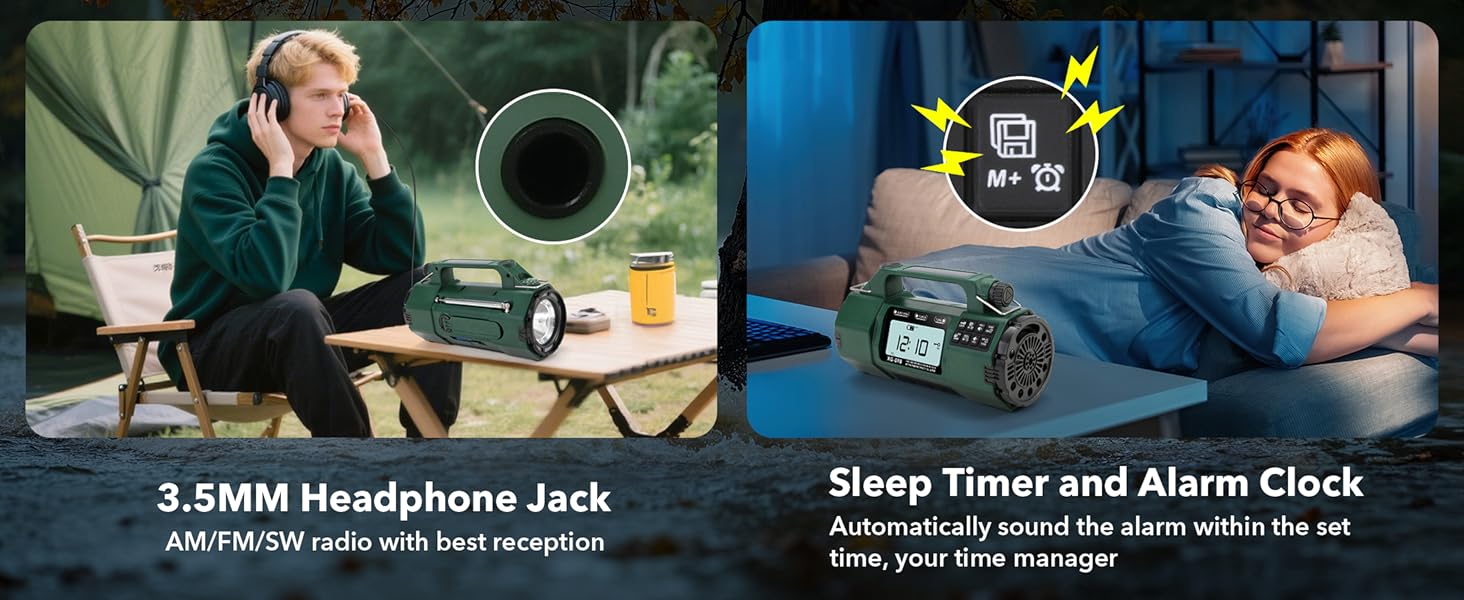 Headphone Jack & Sleep Timer