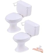 2Pcs White Plastic Decoration 1:12 House Toilet House Bathroom Furniture Mini Toilet Cake Decorat...