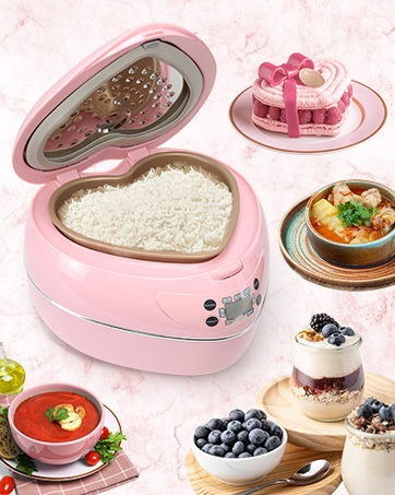 pink rice cooker heart shaped rice cooker