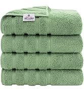 American Soft Linen Luxury 4 Piece Bath Towel Set, 100% Turkish Cotton Bath Towels for Bathroom, ...
