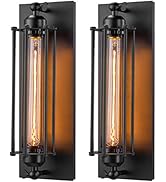 Licperron Sconces Wall Lighting, Industrial Black Wall Sconces Antique Wall Light Fixtures for Be...