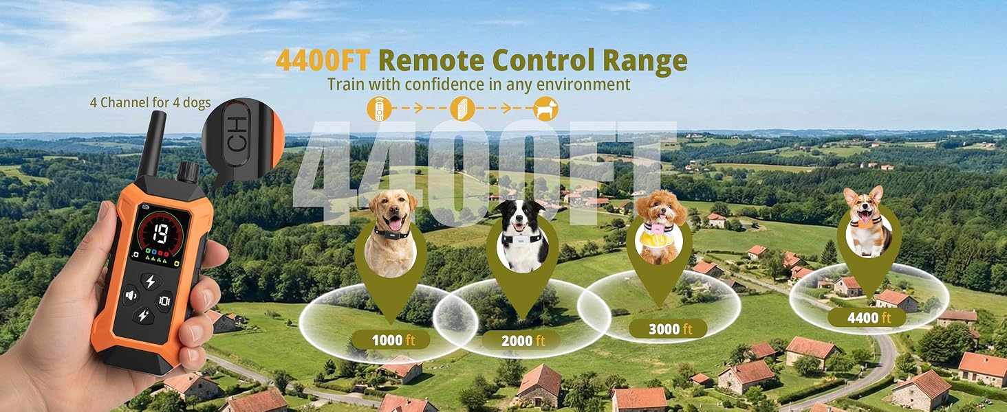 multi dog training collars for large dogs with remote