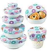Pedobi 6PCS Bowl Covers Reusable Bread Proofing Bowl Covers Sourdough Bread Baking Accessories, D...
