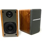 Singing Wood T25 Passive 2 Way Bookshelf Speakers with preinstalled Wall Mount Bracket- 4 inch wo...