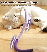 Dgerp Cat Chew Ropes 4Pcs, Cat Toys for Indoor Cats with Refillable Natural Catnip, Safe Teeth Cl...