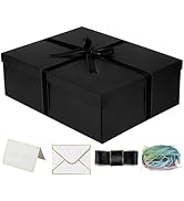 YINUOYOUJIA Large Gift Box 16.5x13x5.5 inches,Black Boxes for Presents,Birthday,Valentine's Day,M...