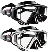 Aegend Diving Mask for Adult & Teen - Panoramic Anti-Fog Comfort Fit Goggles with Mesh Bag for Sn...