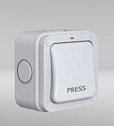 Blütezeit Universal Wired Push Button Switch – Waterproof Momentary Gate Control for Swing & Slid...
