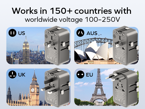 MOMAX 1-World Pocket Universal Travel Adapter