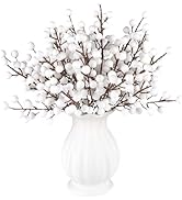 Rowfad 40 Pcs Artificial Berry Stems Branches, Christmas White Faux Holly Berries Picks Ornaments...