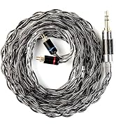 KBEAR Obsidian Black IEMs Cable, Graphene and 6N OCC Hybrid Conductor Earphone Upgraded Cable, Hi...