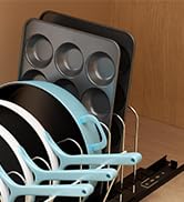 Golener Pots and Pans Organizer Under Cabinet - 22" Deep Expandable Pot Organizers inside Cabinet...