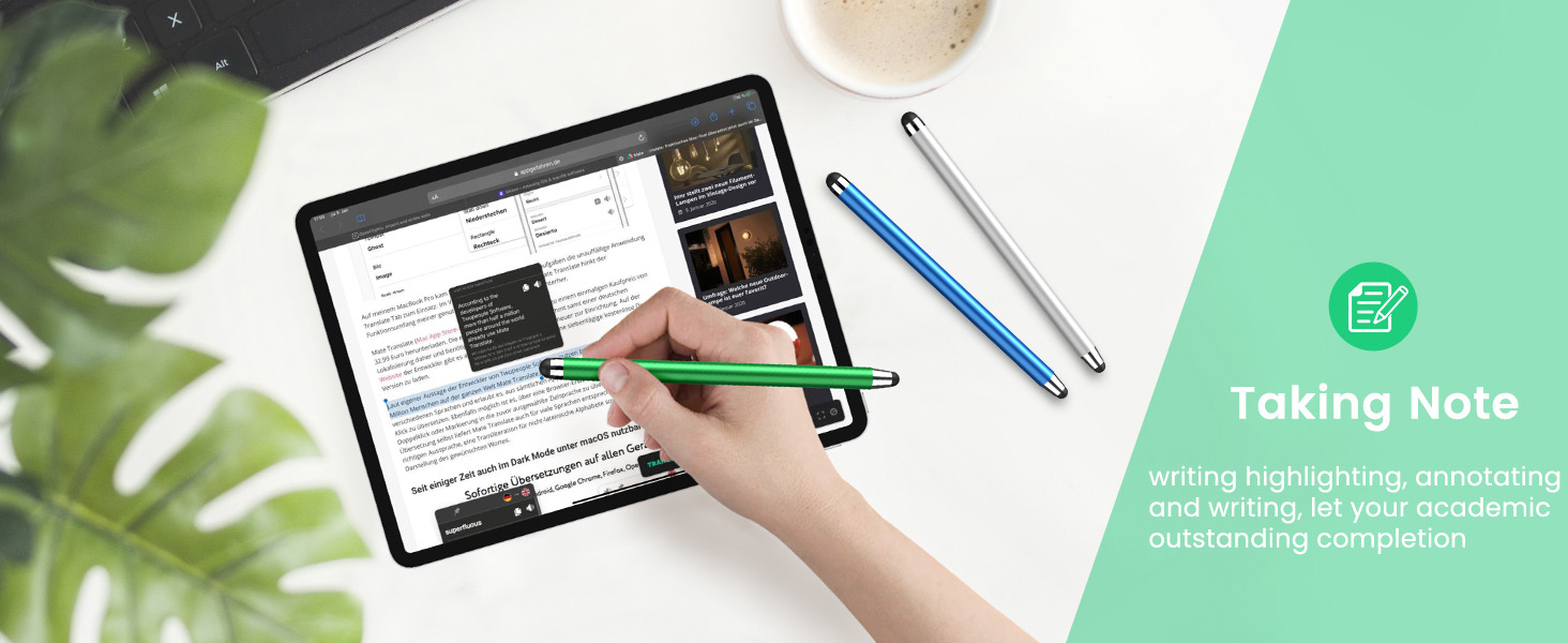 Stylus pen for taking notes