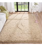 BENRON Fluffy Beige Rugs for Living Room Bedroom 4x6, Soft Plush Fuzzy Shaggy Rugs for Kids Girls...