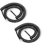 Lativu Telephone Cord 10FT Uncoiled/1.4FT Coiled, 2 Pack Phone Cord for Landline, RJ9 Telephone C...