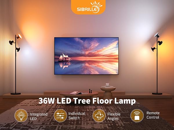 36W LED Tree Floor Lamp