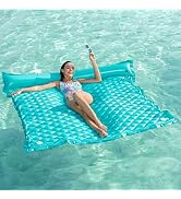 Jasonwell Giant Inflatable Floating Mat - Pool Float Lake Float Raft Lounge Floating Water Mat fo...