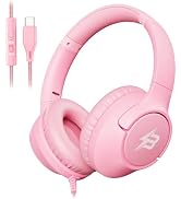 Kids Headphones Wired with USB C Plug, 85/94 dB Volume Limit Foldable USB Type C Headphones for K...