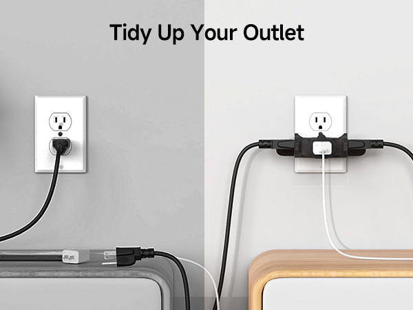 3 Way Plug Adapter 15A 1875W, 3 Prong 3 Outlet Adapter
