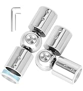 TOKPLNU Curtain Rod Connector, Heavy Duty Hinged Elbow Connector, Adjustable Corner Curtain Rod C...