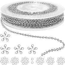 33ft Silver Chain Stainless Steel Jewelry Chain