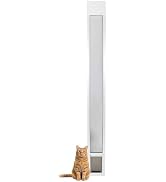 PetSafe Sliding Glass Pet Door, 1 Piece, Small Dogs to 15 lb, White | Adjustable Height 75 7/8 to...
